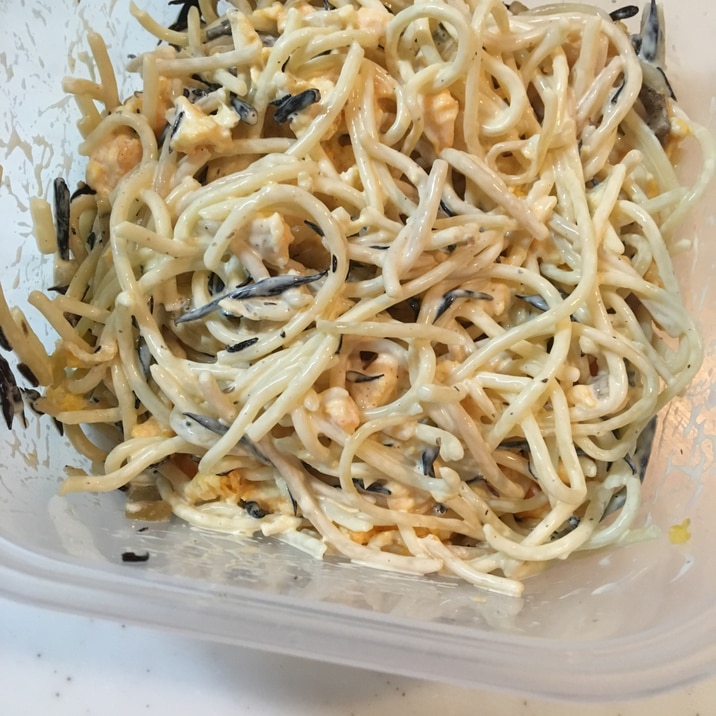 ひじきの煮物リメイク→ひじきのスパゲティサラダ☆